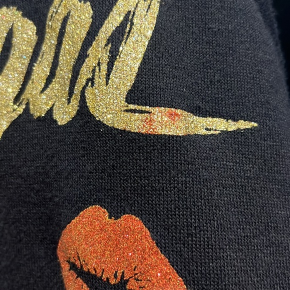 VINTAGE SIGNAL GLITTER LAS VEGAS WITH KISS SWEATSHIRTRT-WOMENS SIZE XL - Picture 3 of 9